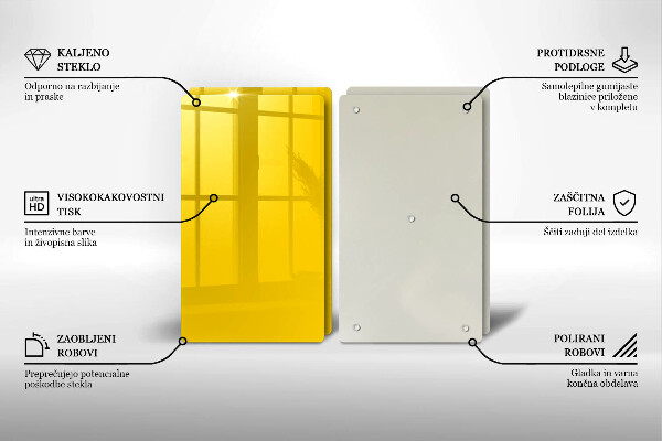 Tagliere in vetro temperato Giallo