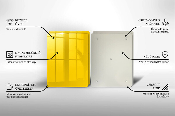Tagliere in vetro temperato Giallo
