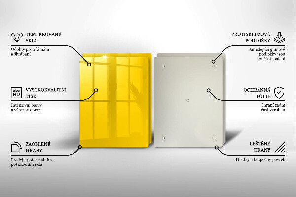 Tagliere in vetro temperato Giallo