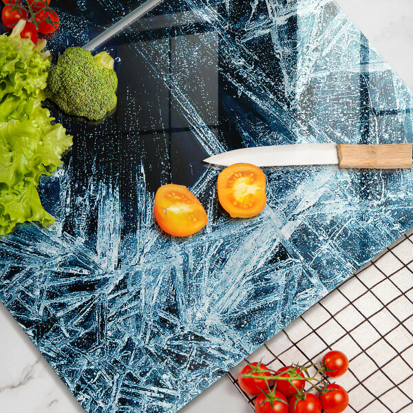 Tagliere in vetro temperato Struttura del ghiaccio tagliente