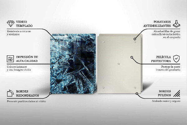 Tagliere in vetro temperato Struttura del ghiaccio tagliente