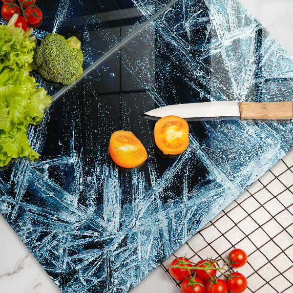 Tagliere in vetro temperato Struttura del ghiaccio tagliente