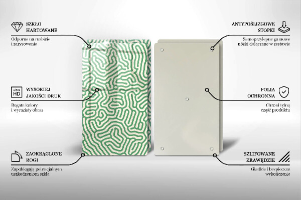 Tagliere in vetro temperato Linee astratte