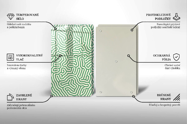 Tagliere in vetro temperato Linee astratte
