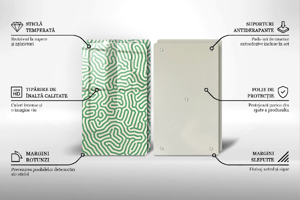 Tagliere in vetro temperato Linee astratte