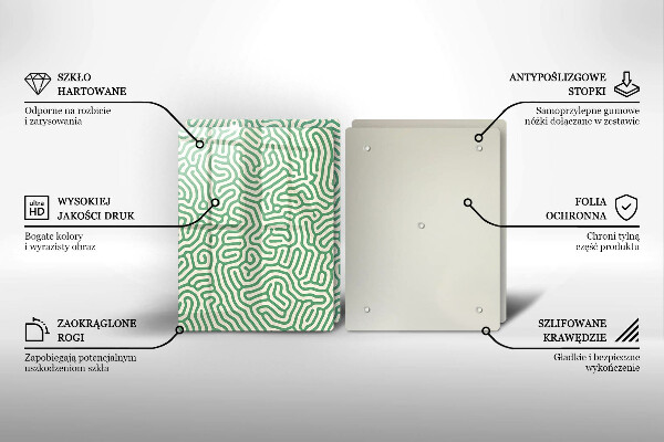 Tagliere in vetro temperato Linee astratte