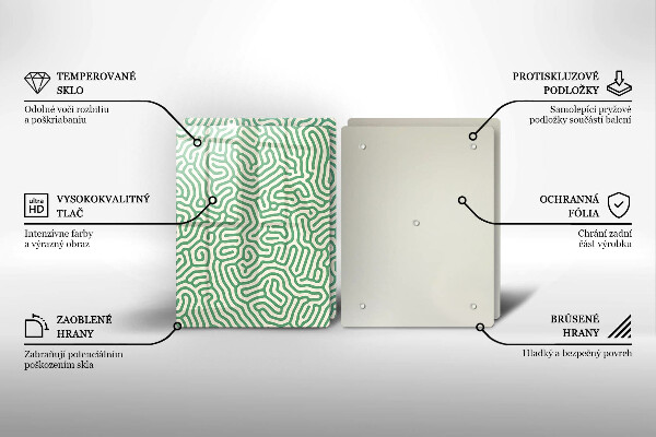 Tagliere in vetro temperato Linee astratte