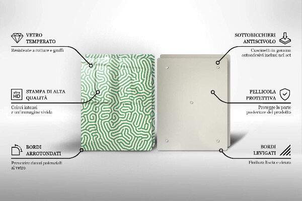 Tagliere in vetro temperato Linee astratte
