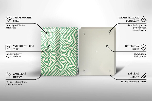 Tagliere in vetro temperato Linee astratte