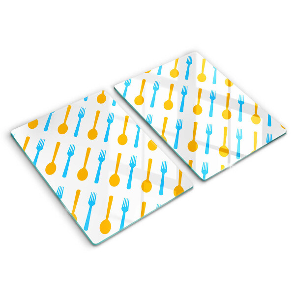 Tagliere in vetro temperato Forchette e cucchiai