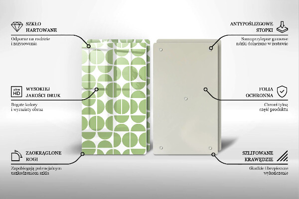 Tagliere in vetro temperato Modello di forme boho