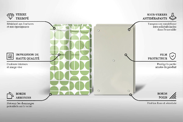 Tagliere in vetro temperato Modello di forme boho