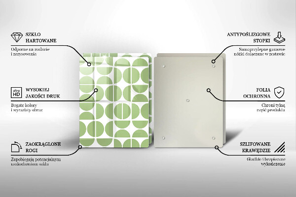 Tagliere in vetro temperato Modello di forme boho