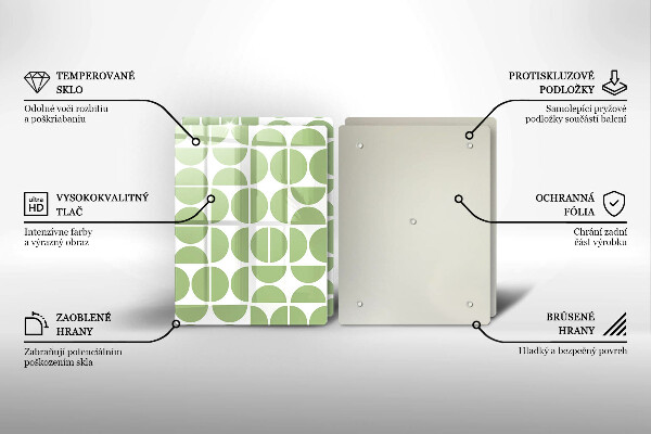 Tagliere in vetro temperato Modello di forme boho