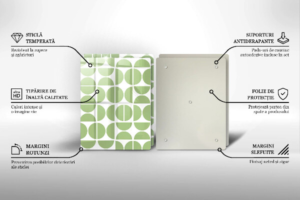 Tagliere in vetro temperato Modello di forme boho