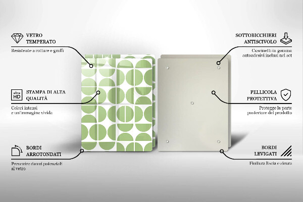 Tagliere in vetro temperato Modello di forme boho
