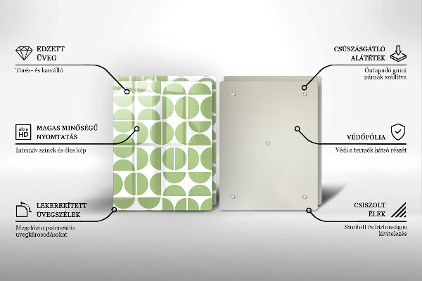 Tagliere in vetro temperato Modello di forme boho