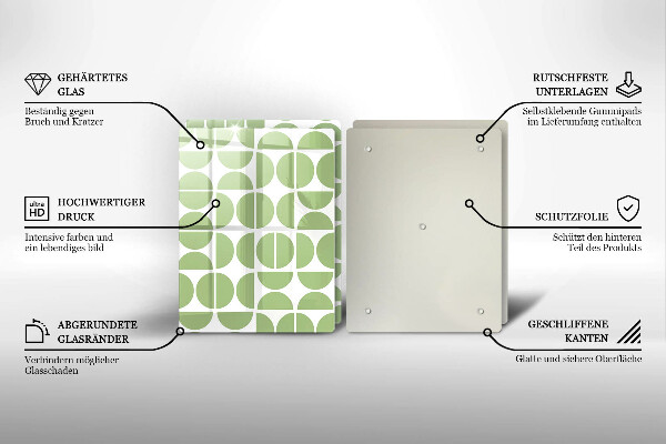 Tagliere in vetro temperato Modello di forme boho