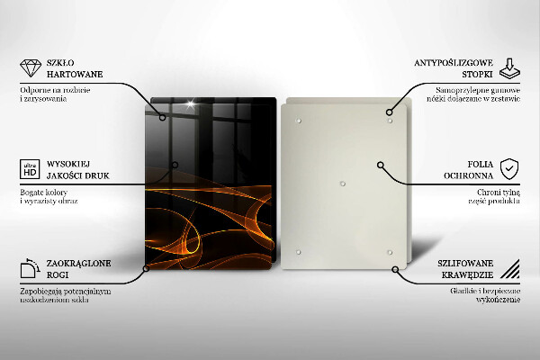 Tagliere in vetro temperato Linee astratte