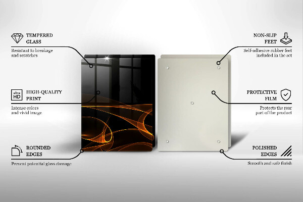 Tagliere in vetro temperato Linee astratte