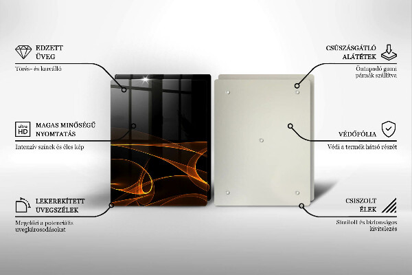 Tagliere in vetro temperato Linee astratte
