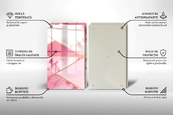 Tagliere in vetro temperato Marmo geometrico
