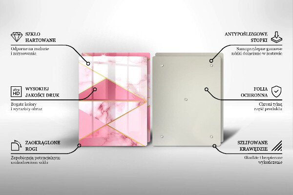 Tagliere in vetro temperato Marmo geometrico