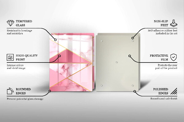 Tagliere in vetro temperato Marmo geometrico