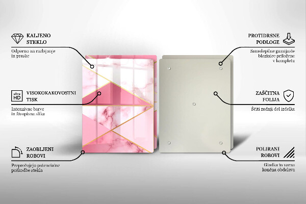 Tagliere in vetro temperato Marmo geometrico