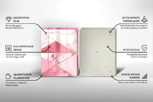 Tagliere in vetro temperato Marmo geometrico