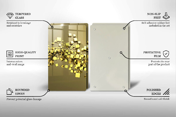 Tagliere in vetro temperato Geometria astratta 3D