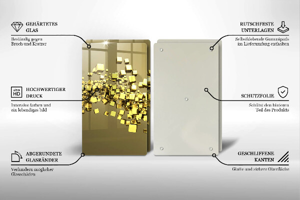 Tagliere in vetro temperato Geometria astratta 3D