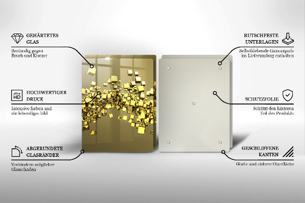 Tagliere in vetro temperato Geometria astratta 3D
