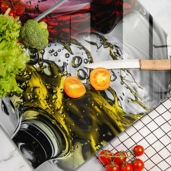 Tagliere in vetro temperato Bicchieri di vino