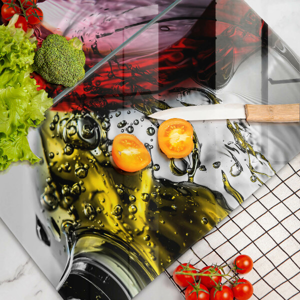 Tagliere in vetro temperato Bicchieri di vino