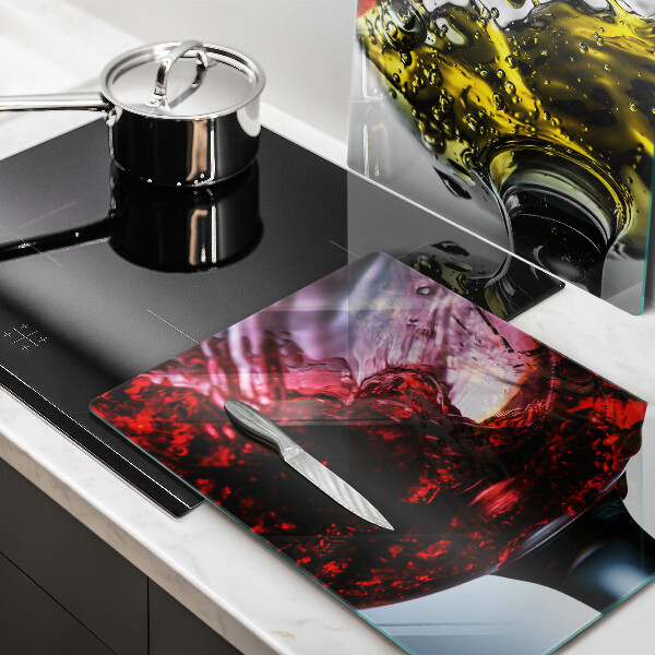 Tagliere in vetro temperato Bicchieri di vino