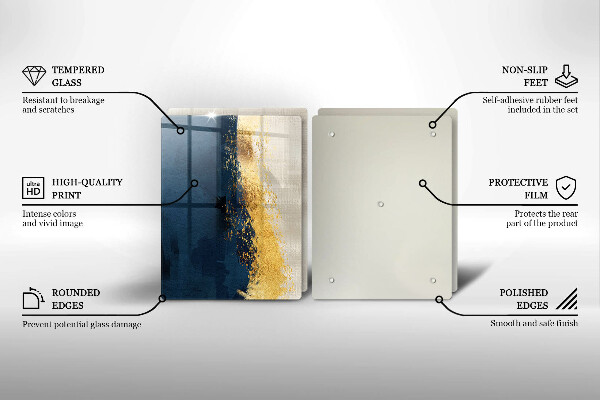 Tagliere in vetro temperato Astrazione dell'oro