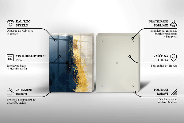 Tagliere in vetro temperato Astrazione dell'oro