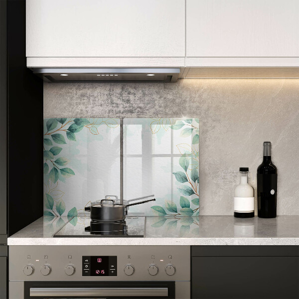 Tagliere in vetro temperato Foglie dipinte