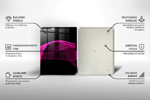 Tagliere in vetro temperato Astrazione rosa