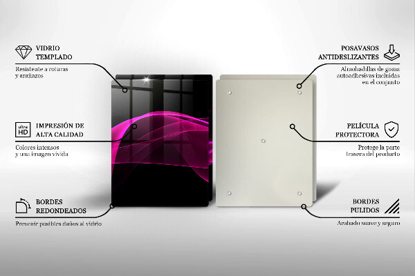 Tagliere in vetro temperato Astrazione rosa