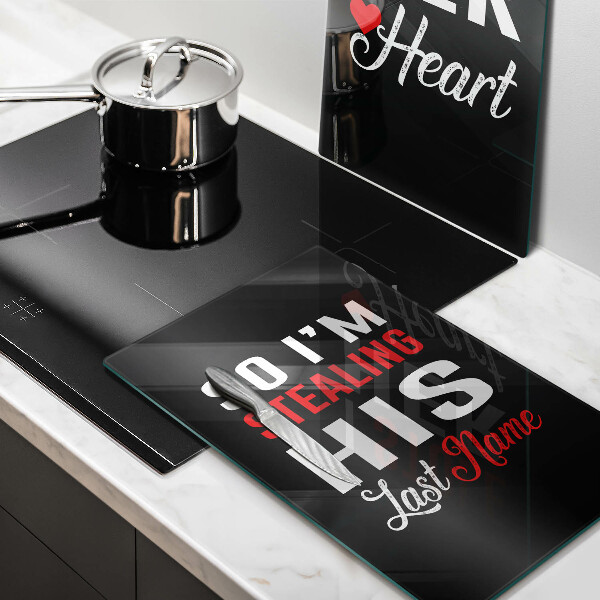 Tagliere in vetro temperato Iscrizione frase modello