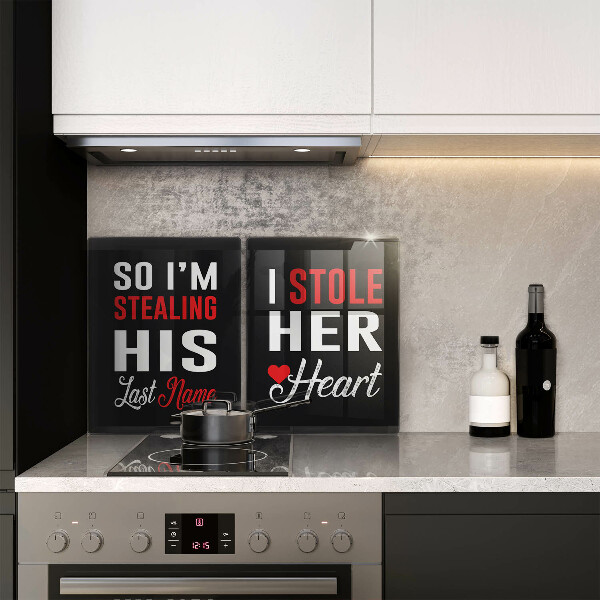 Tagliere in vetro temperato Iscrizione frase modello