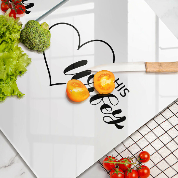 Tagliere in vetro temperato Iscrizione frase modello