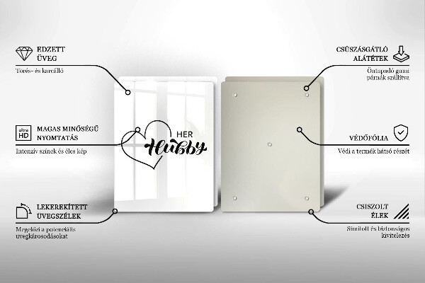 Tagliere in vetro temperato Iscrizione frase modello