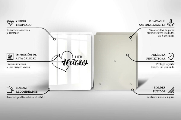Tagliere in vetro temperato Iscrizione frase modello