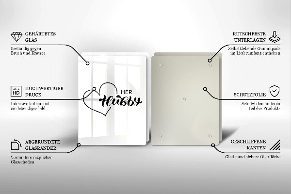 Tagliere in vetro temperato Iscrizione frase modello