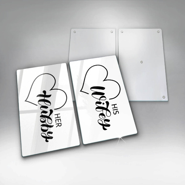 Tagliere in vetro temperato Iscrizione frase modello