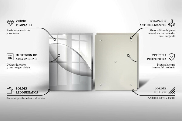 Tagliere in vetro temperato Disegno di linee astratte