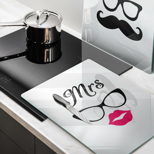 Tagliere in vetro temperato Mrs Mr